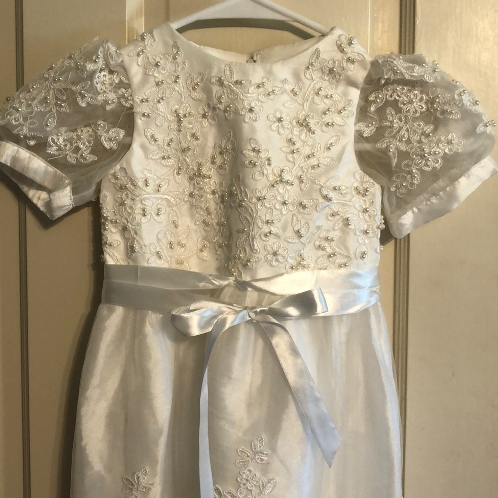 Vintage style Baptism dress and headband